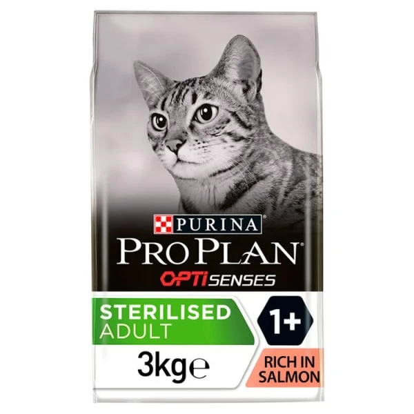 Purina Pro Plan Optisenses Sterilised Adult Dy Cat Food - Salmon & Rice 4 Purina Pro Plan Optisenses Sterilised Adult Dy Cat Food - Salmon & Rice - Image 4