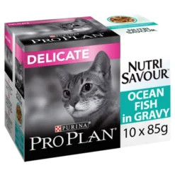 Purina Pro Plan NutriSavour Delicate Adult Wet Cat Food - Ocean Fish In Gravy -ROYAL CANIN Sales I9029279
