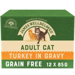 James Wellbeloved Grain Free Adult Cat Wet Food Pouch - Turkey In Gravy -ROYAL CANIN Sales I9112384