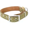 Earthbound Tweed Green Dog Collar