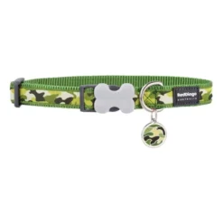 Red Dingo Camouflage Green Dog Collar