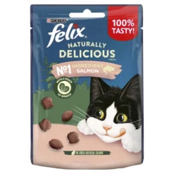 Felix Naturally Delicious Adult Cat Treats - Salmon & Spinach -ROYAL CANIN Sales I9602441