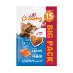 Catit Creamy Grain-free Adult Cat Treats - Salmon & Prawn -ROYAL CANIN Sales I9629283