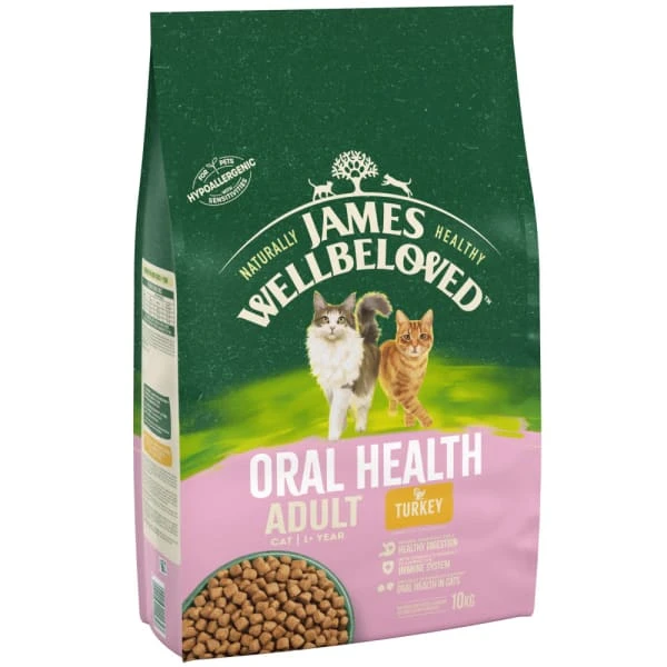 James Wellbeloved Oral Health Gluten-free Adult Dry Cat Food - Turkey 1 James Wellbeloved Oral Health Gluten-free Adult Dry Cat Food - Turkey
