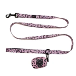 Long Paws Funk The Dog Leopard Dog Lead - Pink -ROYAL CANIN Sales I9684310